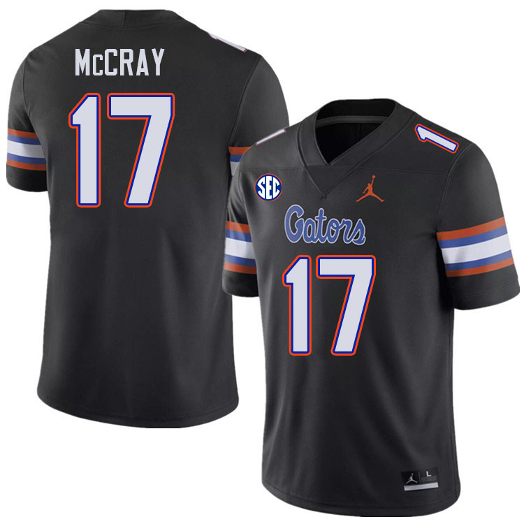 Men #17 LJ McCray Florida Gators College Football Jerseys Stitched-Black